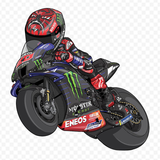 Quartararo Yamaha Cartoon