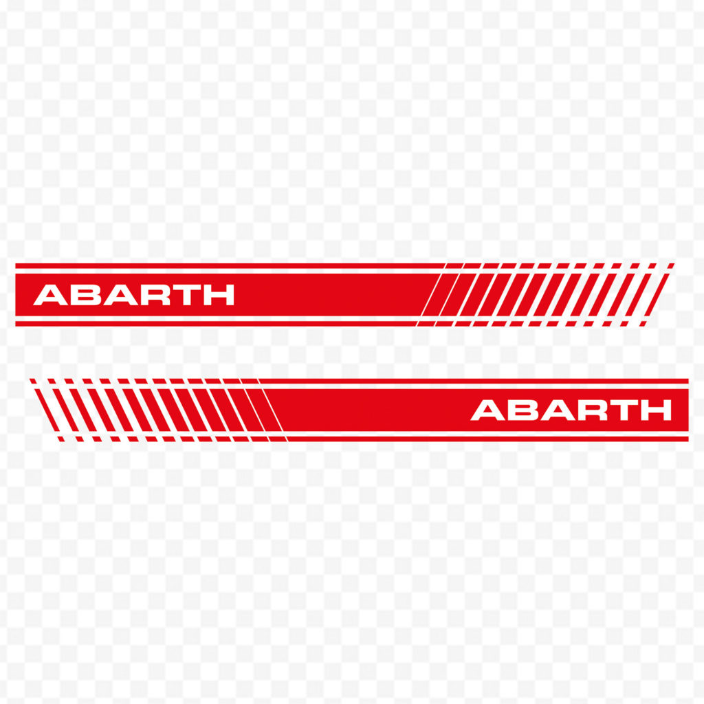 Abarth Bandes Rouge Et Blanches
