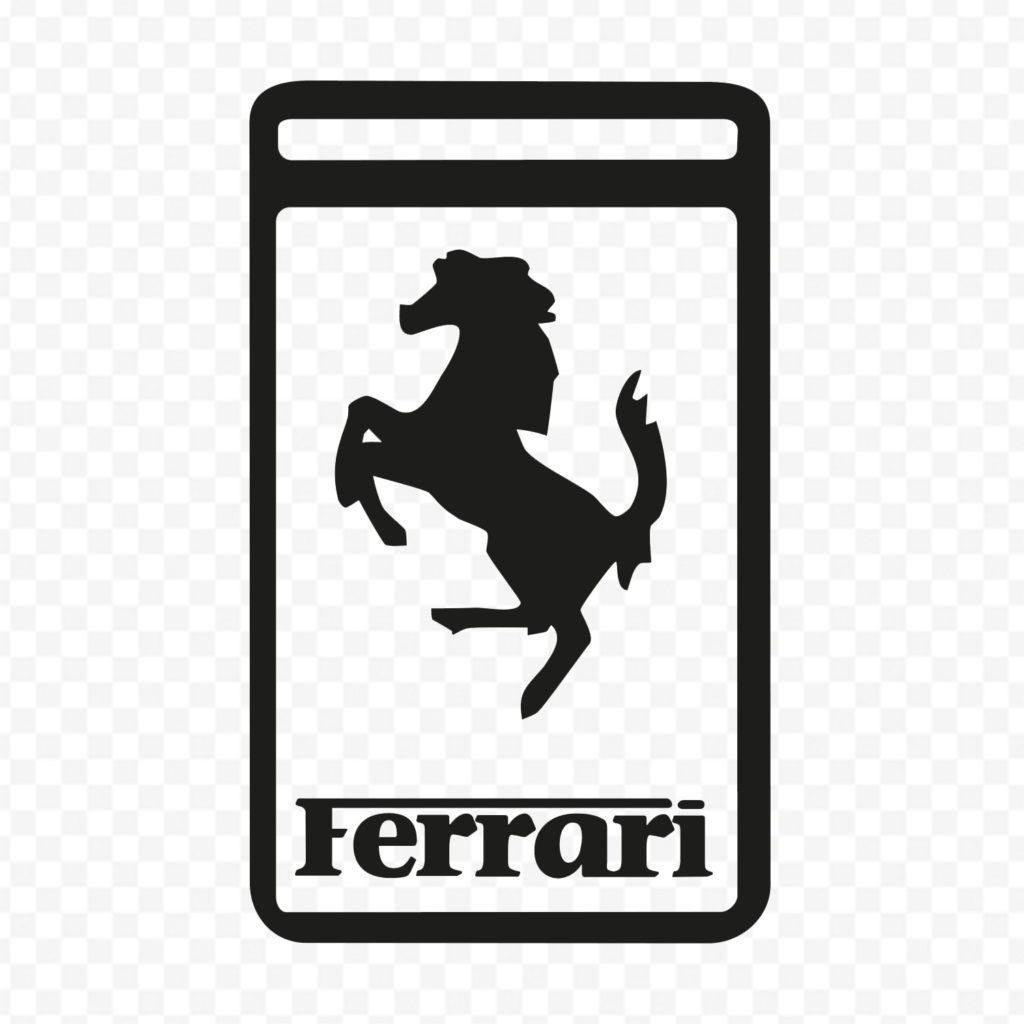 Ferrari Badge Noir Et Blanc