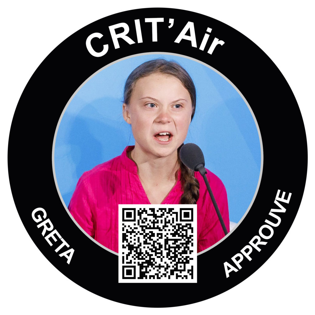 Sticker / Autocollant - Vignette Crit'air Greta