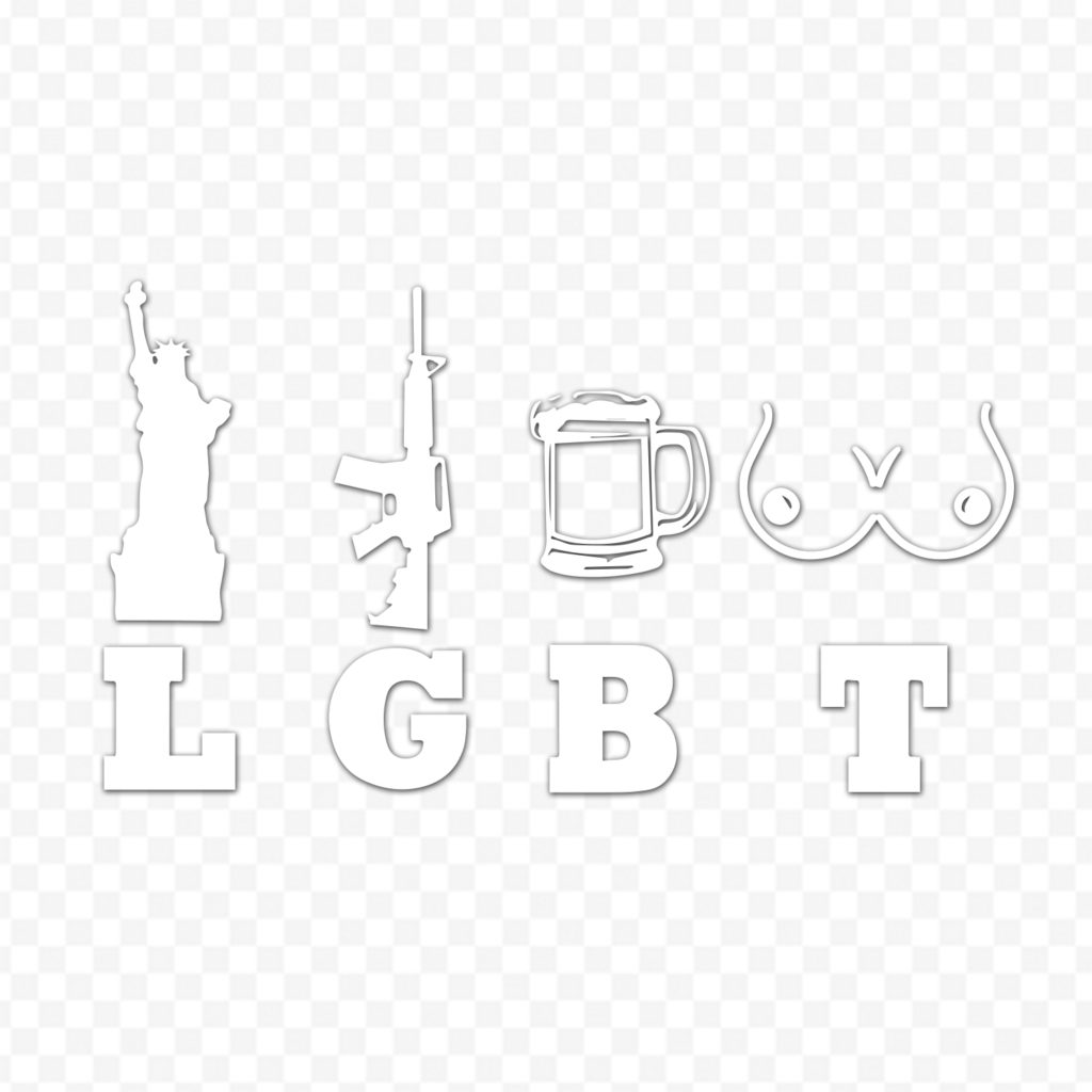 LGBT (Liberty / Gun / Beer / Tits) - 15cm
