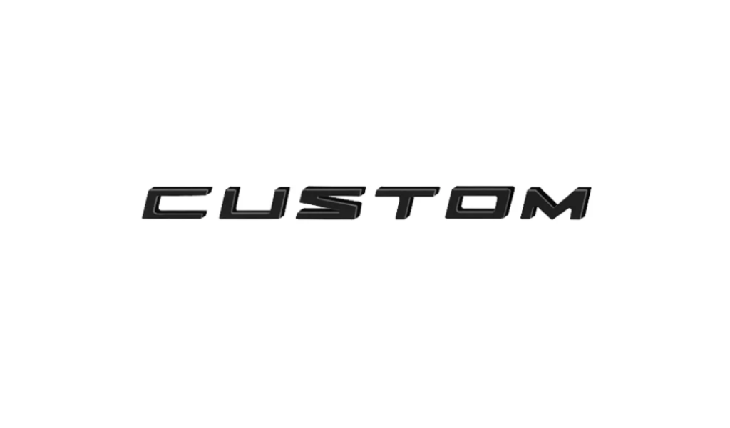 CUSTOM LOGO 3D NOIR MAT