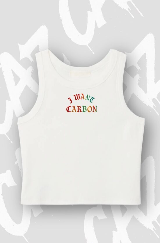 Crop-Top CAZ - I Want Carbon - Blanc