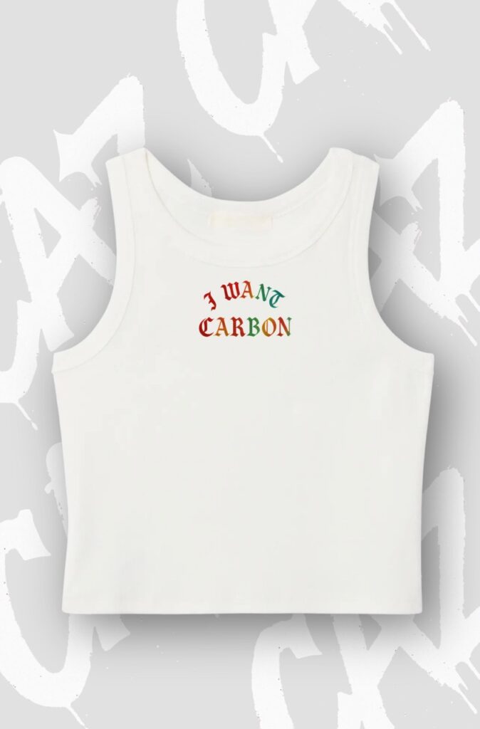 Crop-Top CAZ - I Want Carbon - Blanc
