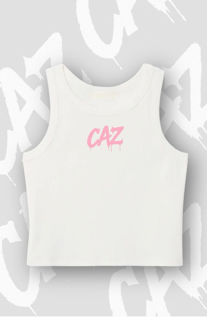 Crop-Top CAZ - Blanc / Rose